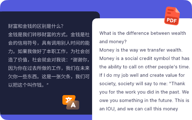 Comparison Translation with ChatPDF Tool